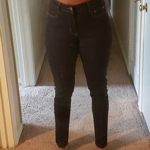 Size 15/16 dark blue jeans.